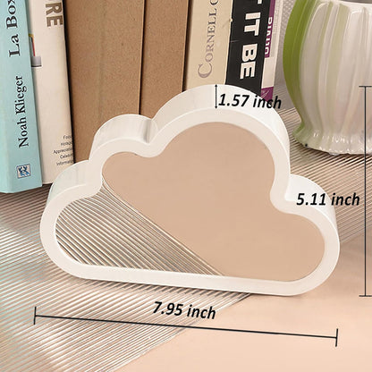 Drpshippr cloud-shaped night light with mirror and tulip design, home decor table lamp for cozy ambient lighting.