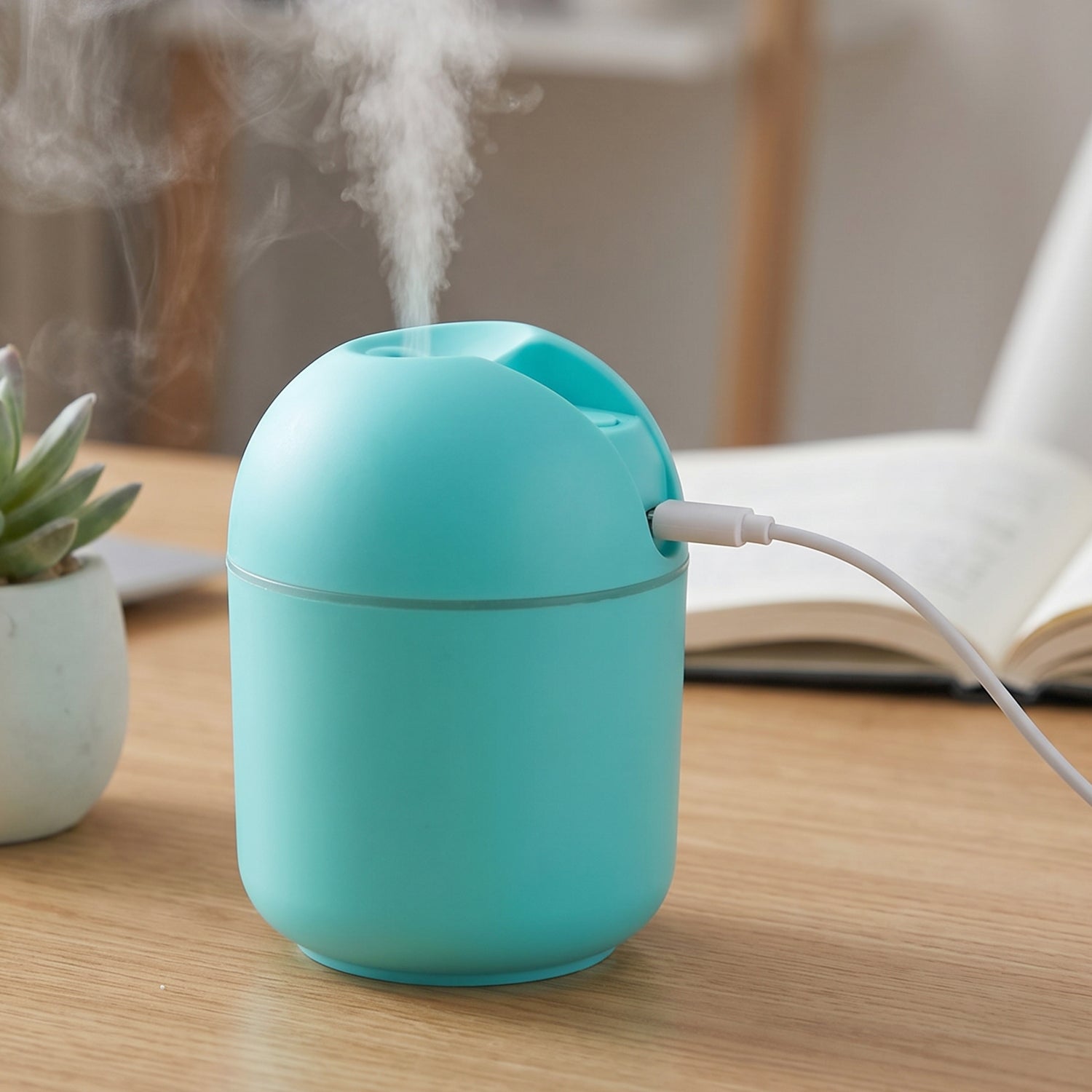 Portable Usb Mini Air Humidifier With Cool Mist (1 Pc)