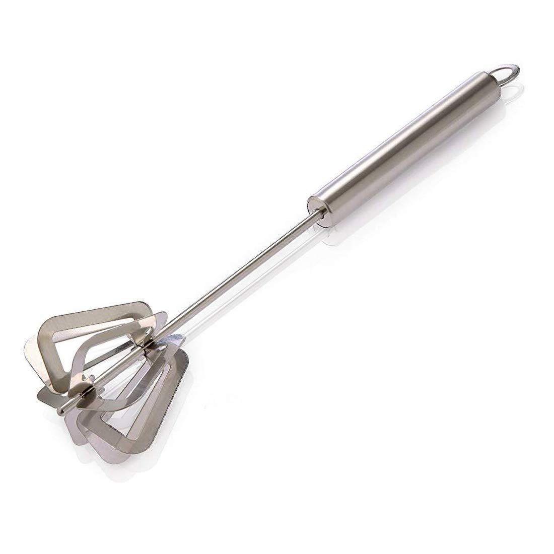 Wukusy 2335 stainless steel manual hand blender for home kitchen use, featuring a sleek design and ergonomic handle.