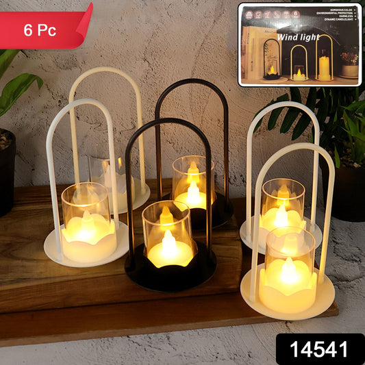 Decorative Wind Light Style Plastic Flameless Led Candles (6 Pc)