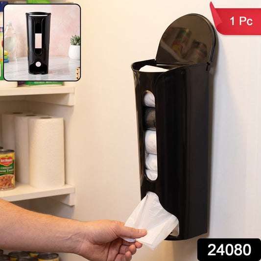 Vertical Plastic Bag Holder Wall Mounted Kitchen Storage Organizer Rack (1 Pc)