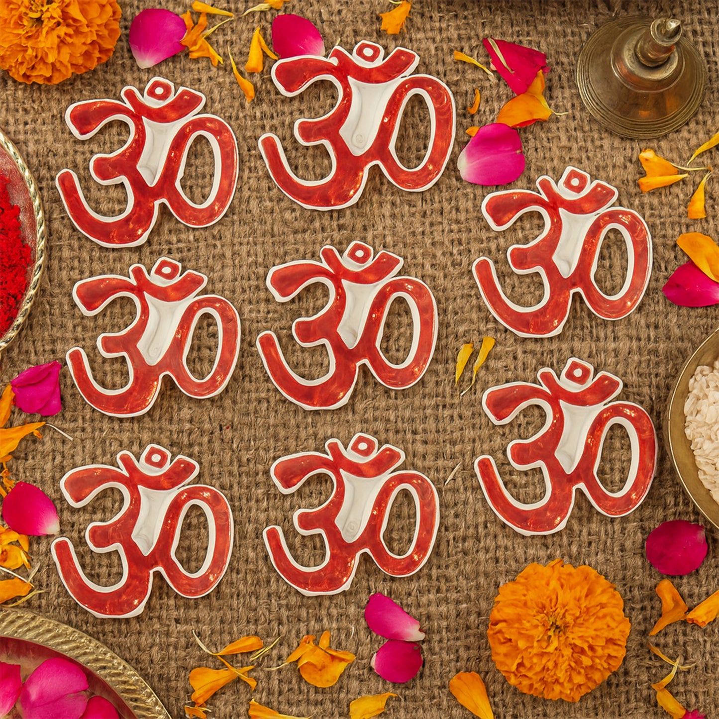 Traditional Decorative Om Sticker - (Set)
