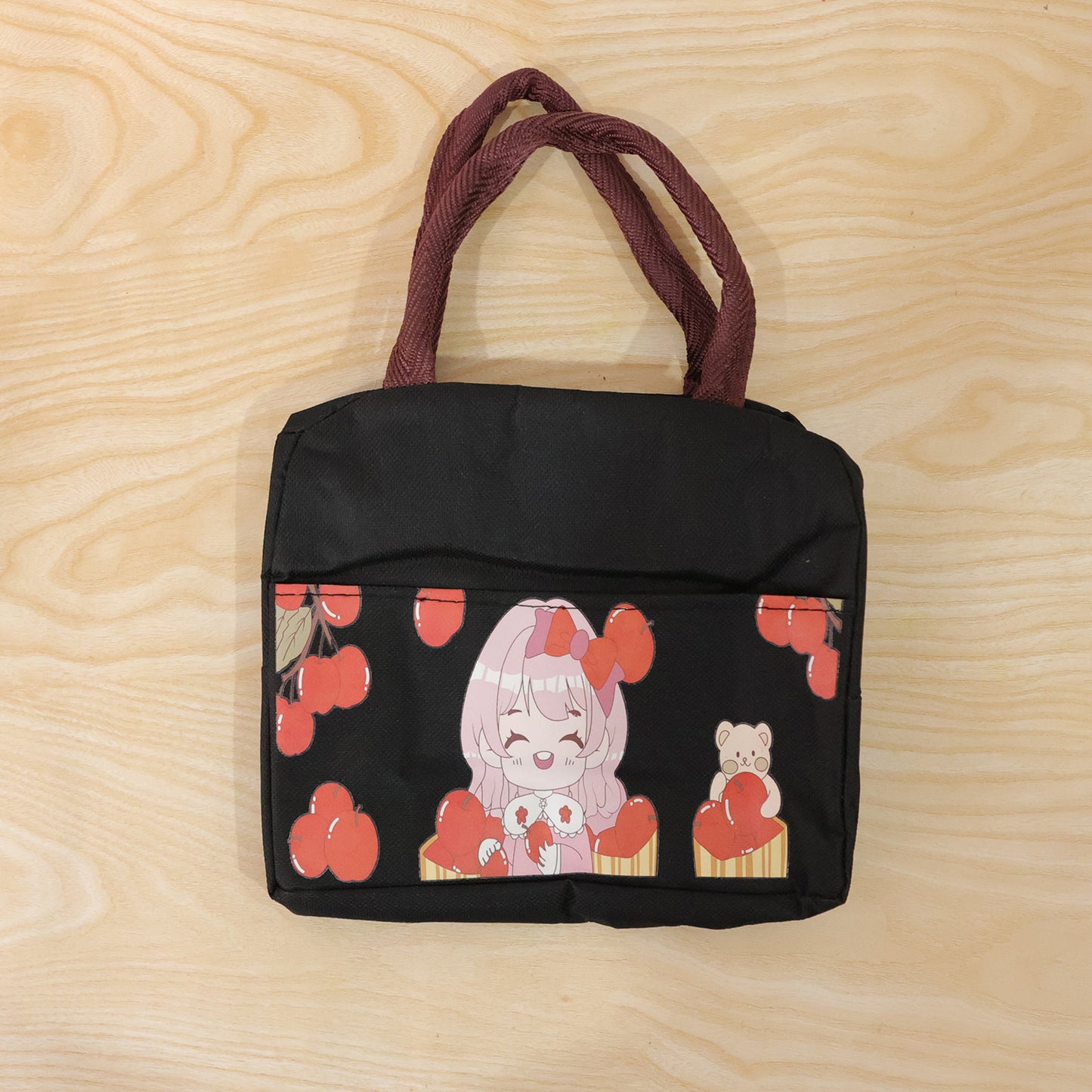 Insulated Lunch Bag With Cute Cartoon Design (1 Pc)