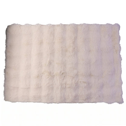 Anti Slip Soft Fluffy Faux Fur Carpet Mat 92 X 56 Cm For Living Room (1 Pc)