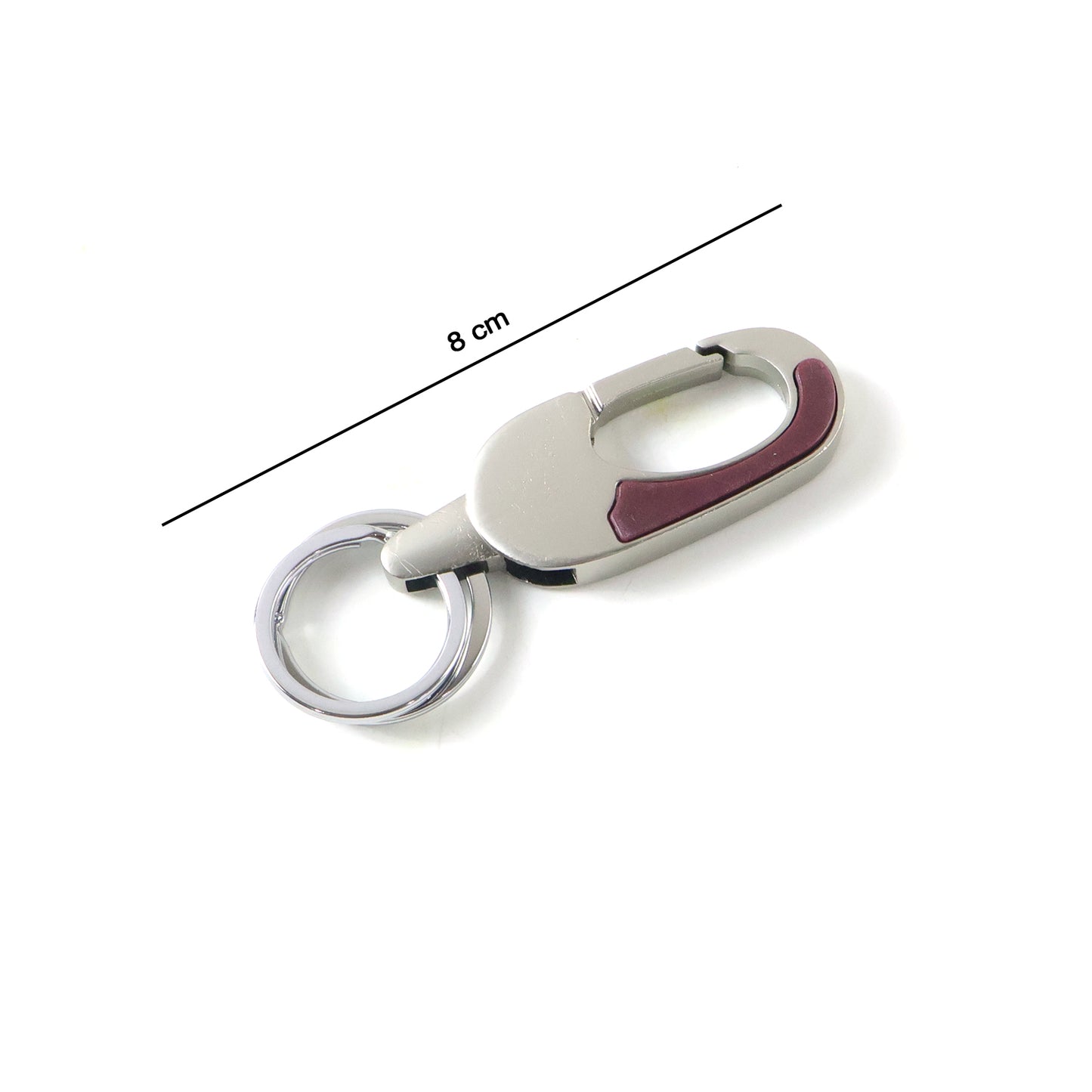 Wukusy premium stainless steel carabiner keychain with secure locking clip, ideal for key organization and outdoor use
