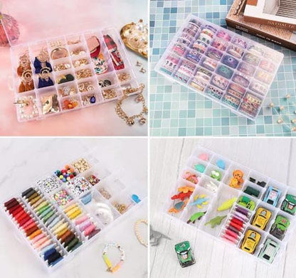 ORGANIZER JEWELRY STORAGE BOX WITH ADJUSTABLE DIVIDERS
