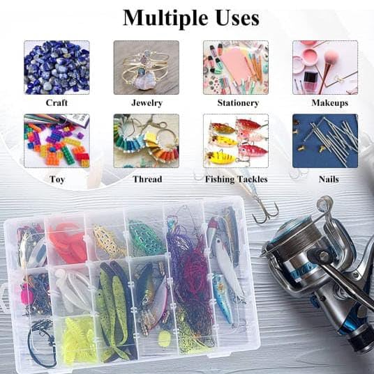 ORGANIZER JEWELRY STORAGE BOX WITH ADJUSTABLE DIVIDERS
