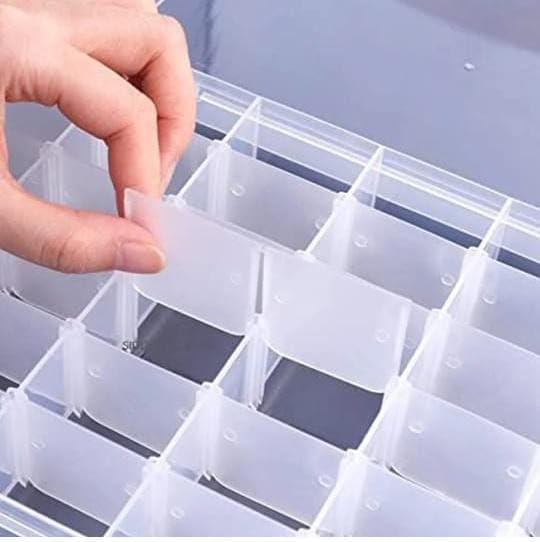 ORGANIZER JEWELRY STORAGE BOX WITH ADJUSTABLE DIVIDERS