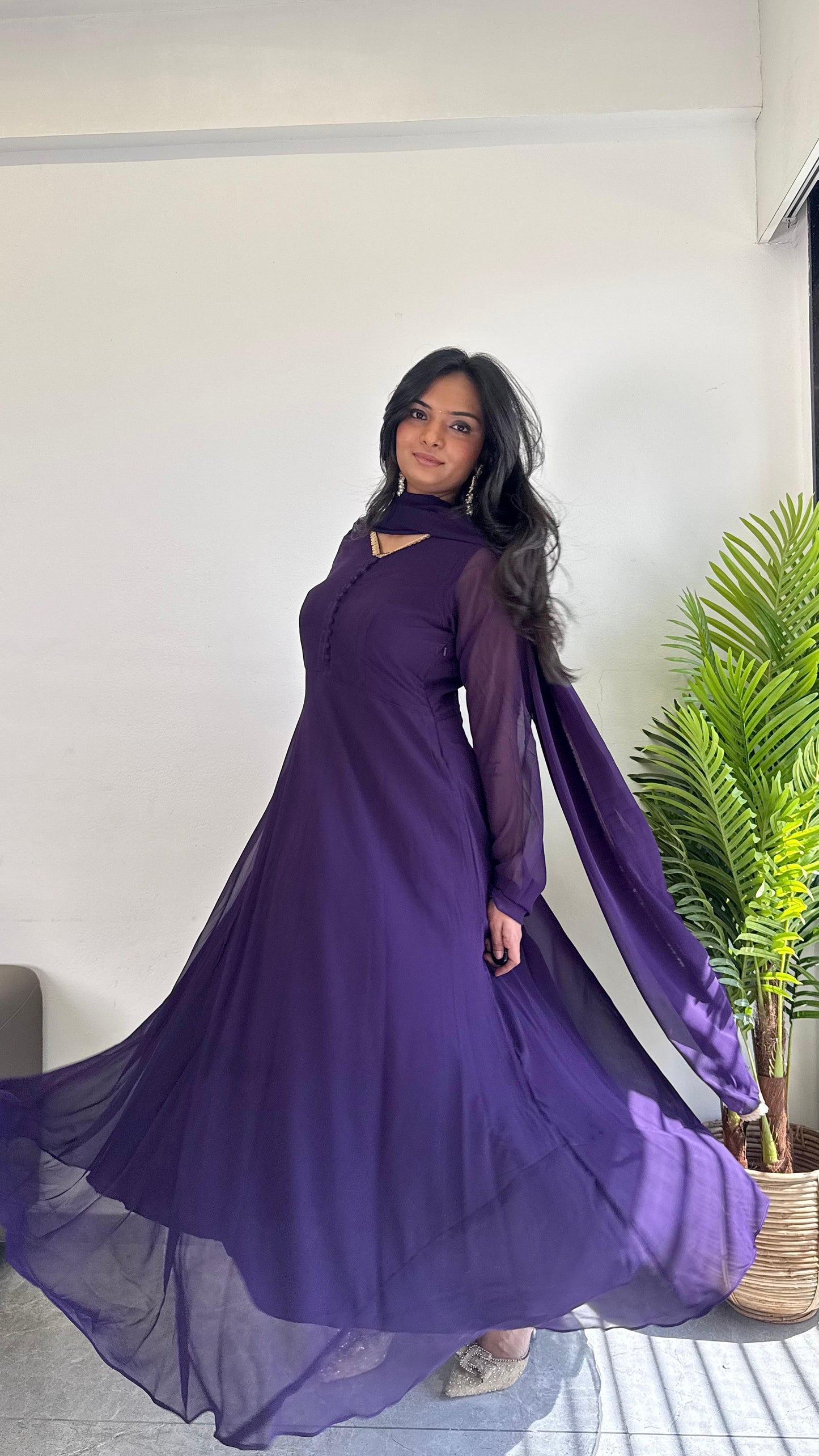 Organza Kurti With Dupatta