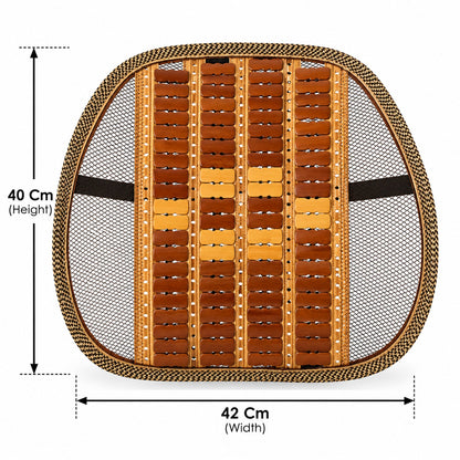 Wukusy car seat mesh back support with wooden bead panel for office chairs, providing ergonomic lumbar comfort and support