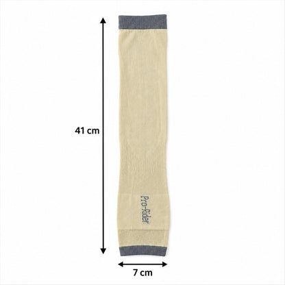 Pair of Wukusy UV protection arm sleeves with thumb holes for cycling and driving, offering sun protection and comfort.