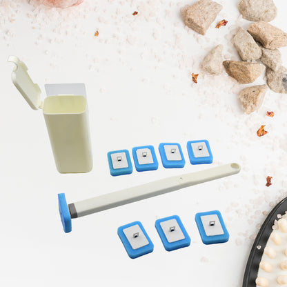 Wukusy 4711 toilet brush wand with disposable refill heads and handle, suitable for home bathroom cleaning.