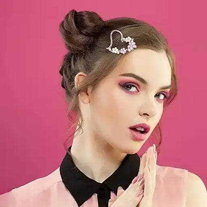 Korean Style Flower Metal Hair Lock Pin for Women & Girls – Hair Accessories