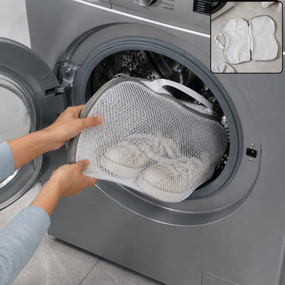 Reusable 3d Mesh Laundry Washing Bag With Zipper For Shoes And Delicates (1 Pc)
