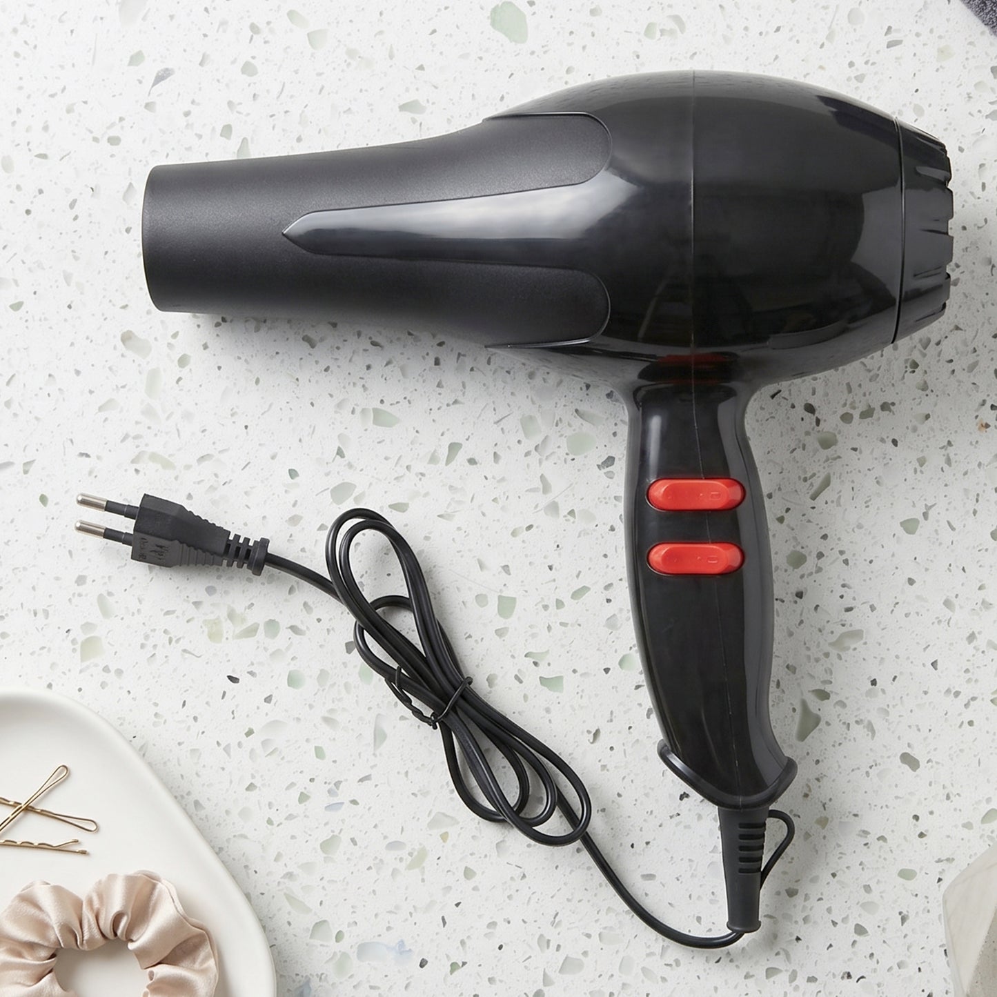 Wukusy portable compact hair dryer with hot and cold air settings, suitable for home or salon use, shown in image.