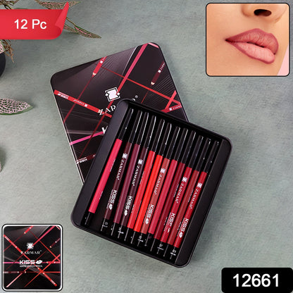 Matte Lipstick Pencil (Set Of 12 Pc)