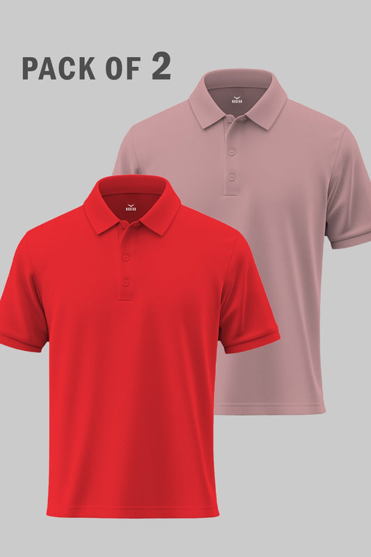 Ultra Soft Solid Polo T-Shirt for Men (Pack Of 2) - XL
