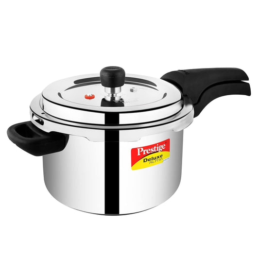 Prestige Deluxe Alpha Svachh 4 L Induction Bottom Pressure Cooker  (Stainless Steel)