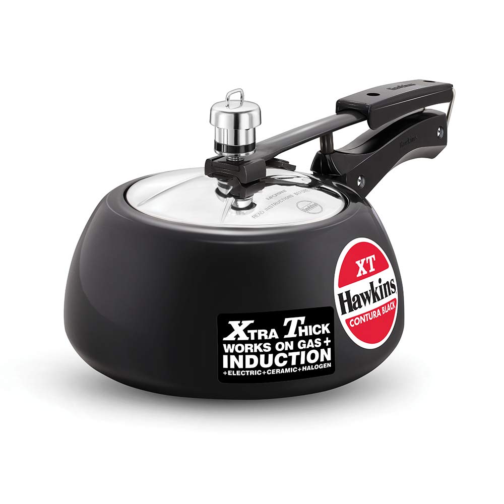 Hawkins Contura Black XT (CXT20) 2 L Induction Bottom Pressure Cooker  (Hard Anodized)