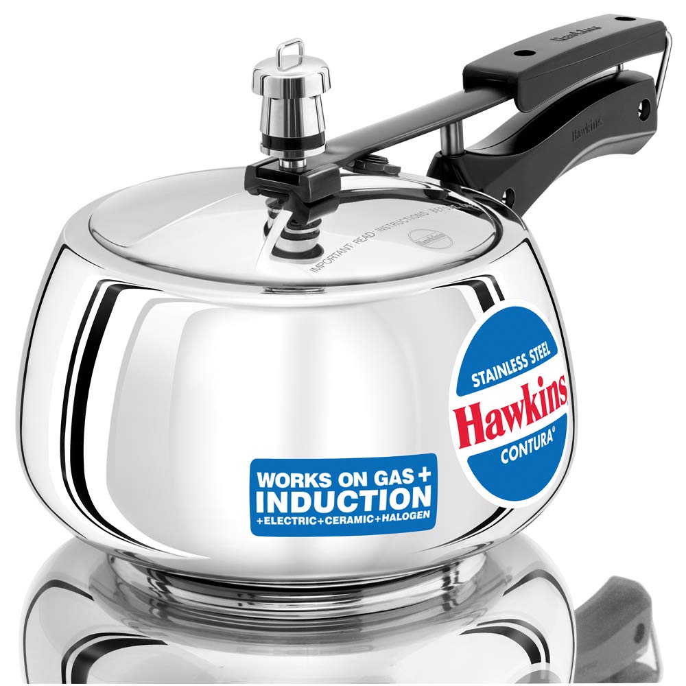 Hawkins Stainless Steel Contura (SSC30) 3 L Induction Bottom Pressure Cooker  (Stainless Steel)