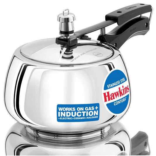 Hawkins Stainless Steel Contura (SSC30) 3 L Induction Bottom Pressure Cooker  (Stainless Steel)