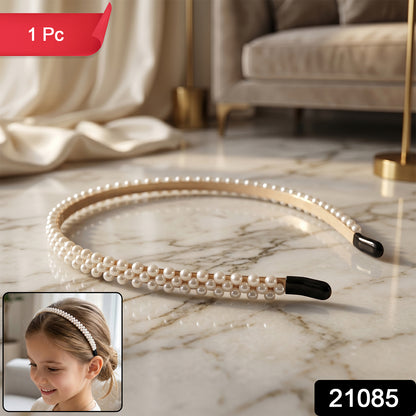 Premium Styling Pearl Embellished Stylish Hairband (1 Pc)