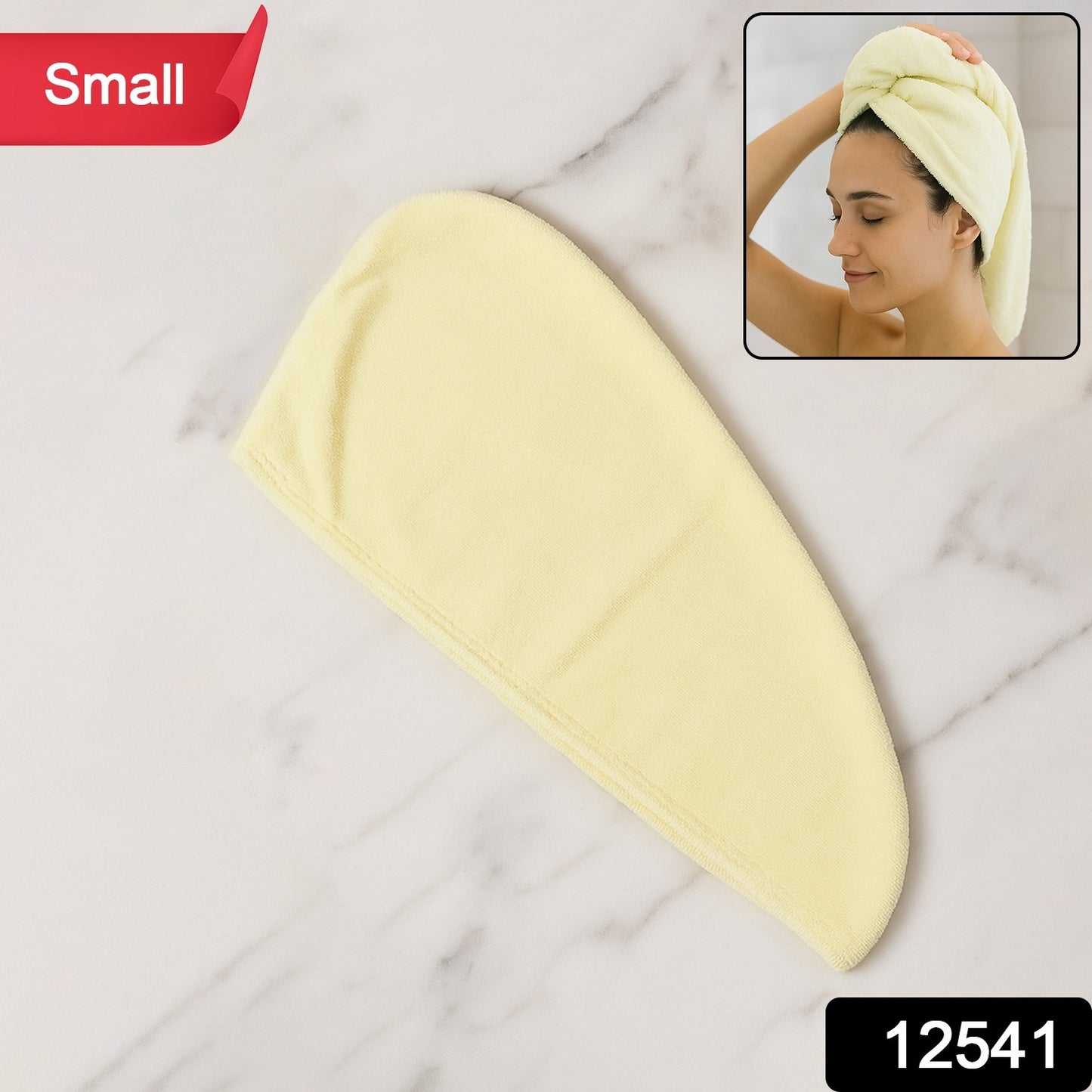 Hair Drying Towel Wrap Cap For Women (Small  1 Pc)