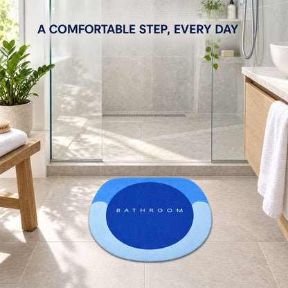 Wukusy rounded circle design bath rug with soft, anti-slip surface in 40x44 cm for bathroom safety and comfort