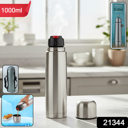 Bullet Style Stainless Steel Vacuum Insulated Water Bottle 1000 Ml