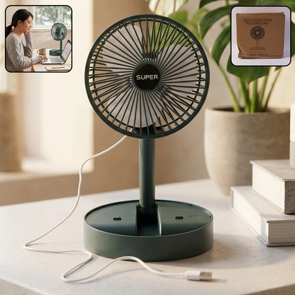 Usb Table Fan Portable Desk Cooling Fan With Adjustable Stand For Office (1 Pc)