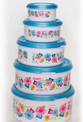 Plastic Grocery Container - 2500 ml, 1800 ml, 1000 ml, 500 ml, 250 ml  (Pack of 5)