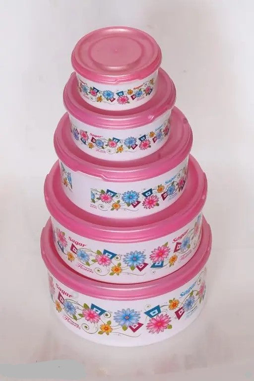 Plastic Grocery Container - 2500 ml, 1800 ml, 1000 ml, 500 ml, 250 ml  (Pack of 5)