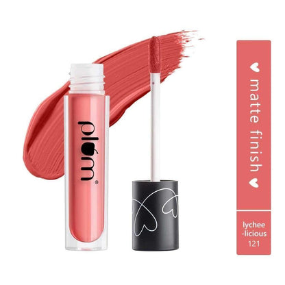 Plum Matte In Heaven Liquid Lipstick by Drpshippr in Pink Nude, non-drying, smudge-proof, vegan, cruelty-free beauty product image.
