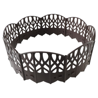 Wukusy decorative plastic garden fence border set with colorful flower and yard design for lawn and flower beds.