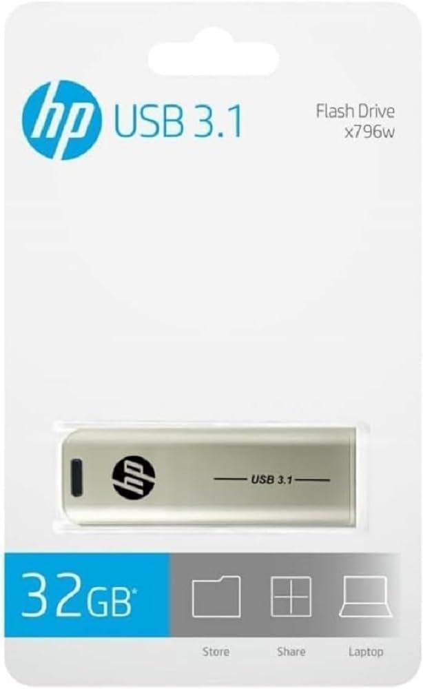HP USB 3.1 Flash Drive 32GB 796L 32 GB Pen Drive  (Silver)