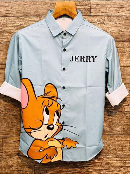 Poly cotton printed men's casual shirt with full sleeves, regular fit from Drpshippr's men's collection.