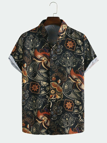 Poly cotton printed men's casual shirt with half sleeves, regular fit from Drpshippr in the men's collection.