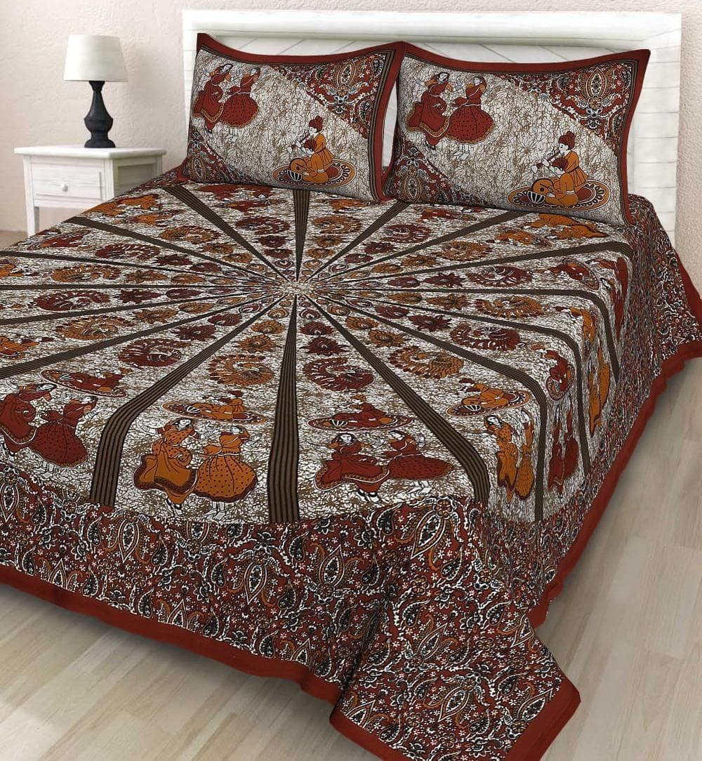 Printed Cotton Double Bedsheets Vol-6