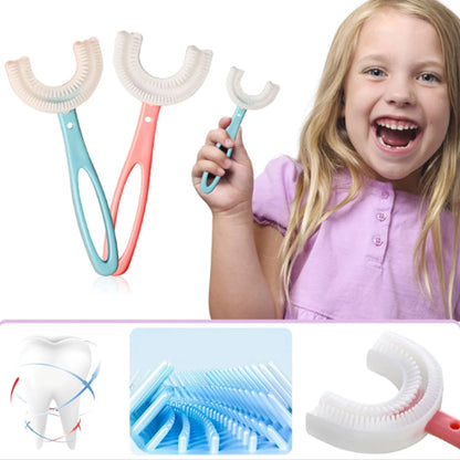 Kids U-shaped Toothbrush  Gentle Cleaning For Toddlers  Mini Bubbles