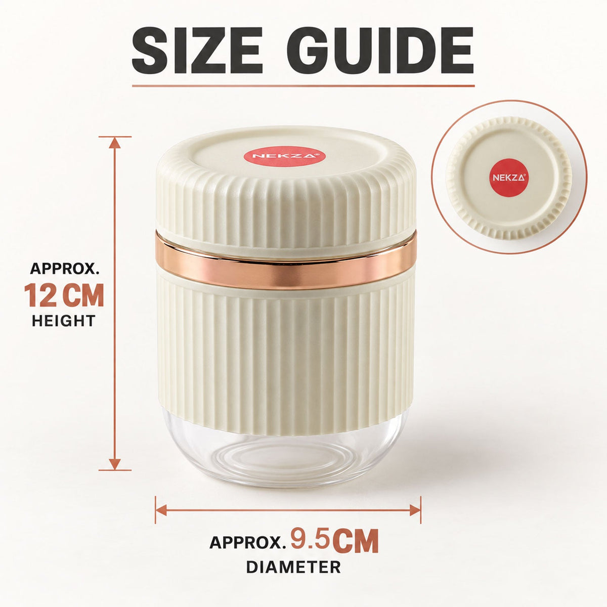 Dry Fruit Storage Containers With Threaded Lids And Clear Bases (2 Pc Set)