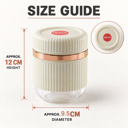 Dry Fruit Storage Containers With Threaded Lids And Clear Bases (2 Pc Set)