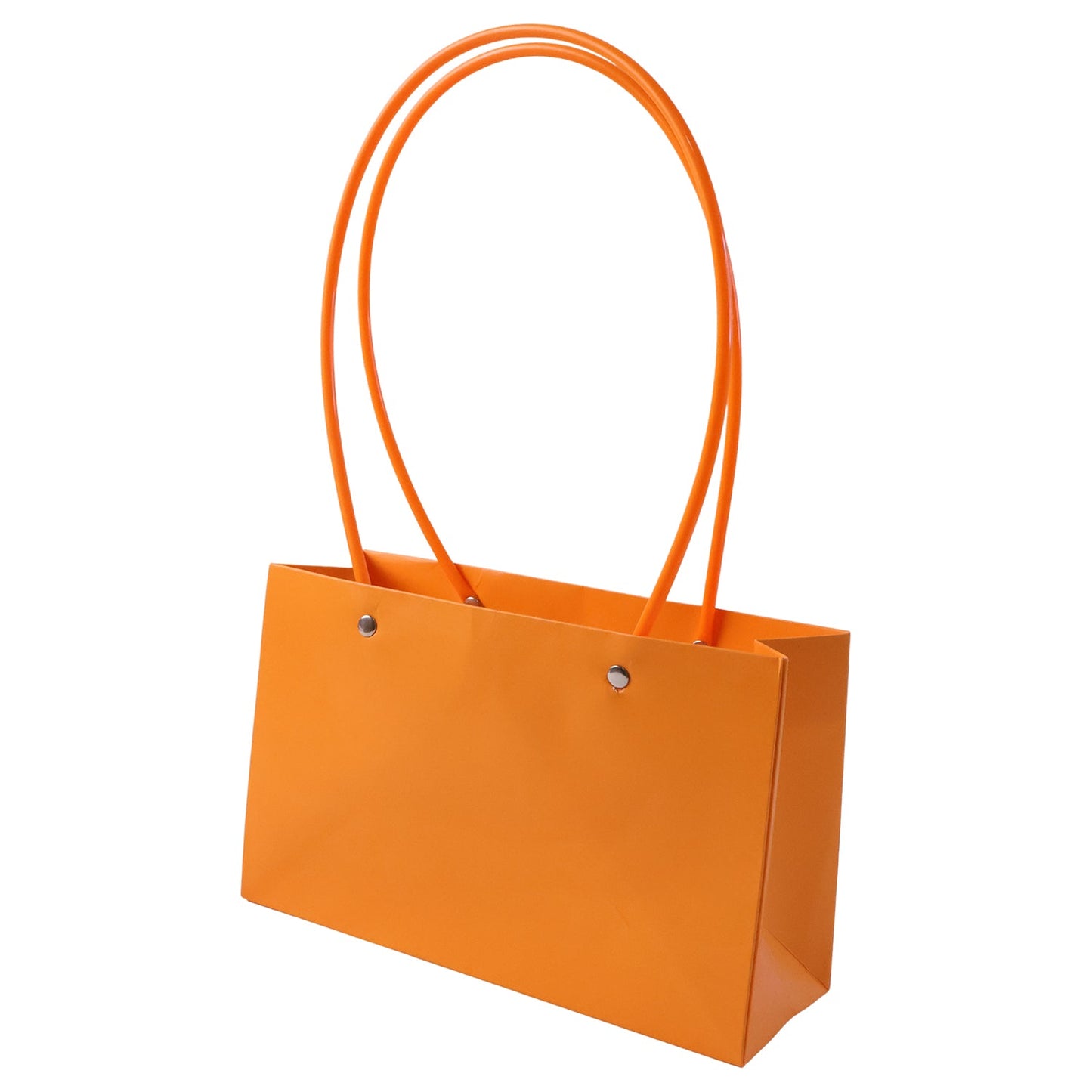 Foldable flower packaging bag with handle for bouquets and gifts, shown with floral design and sturdy grip by Wukusy.