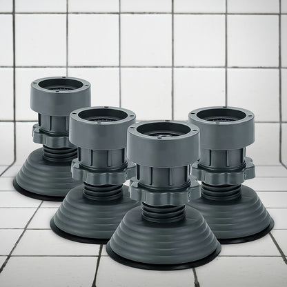 Set of four Wukusy adjustable antivibration pads for appliances, designed to reduce noise and stabilize home and kitchen appliances.