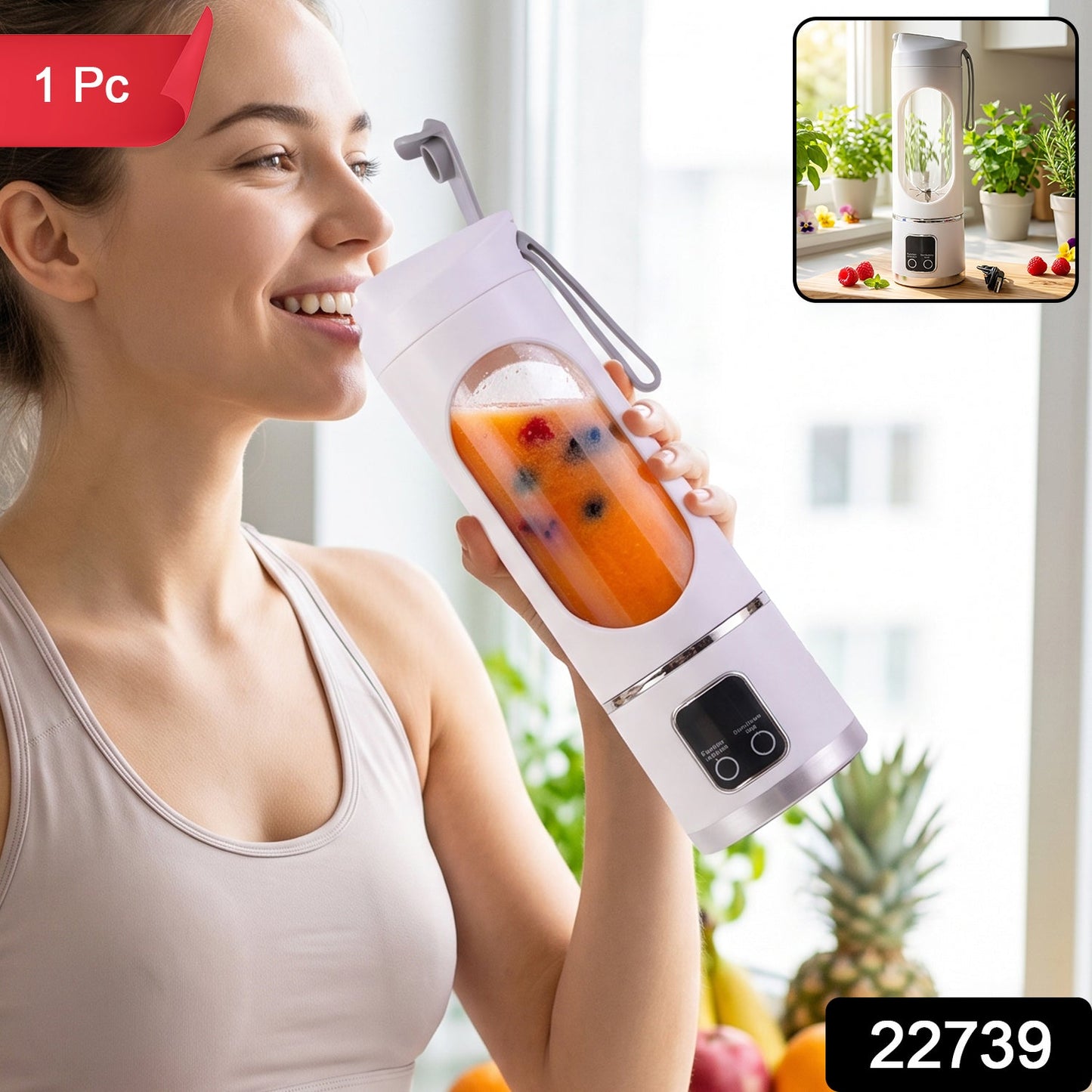 Portable Usb Rechargeable Juicing Cup Blender For Smoothies Shakes And Travel