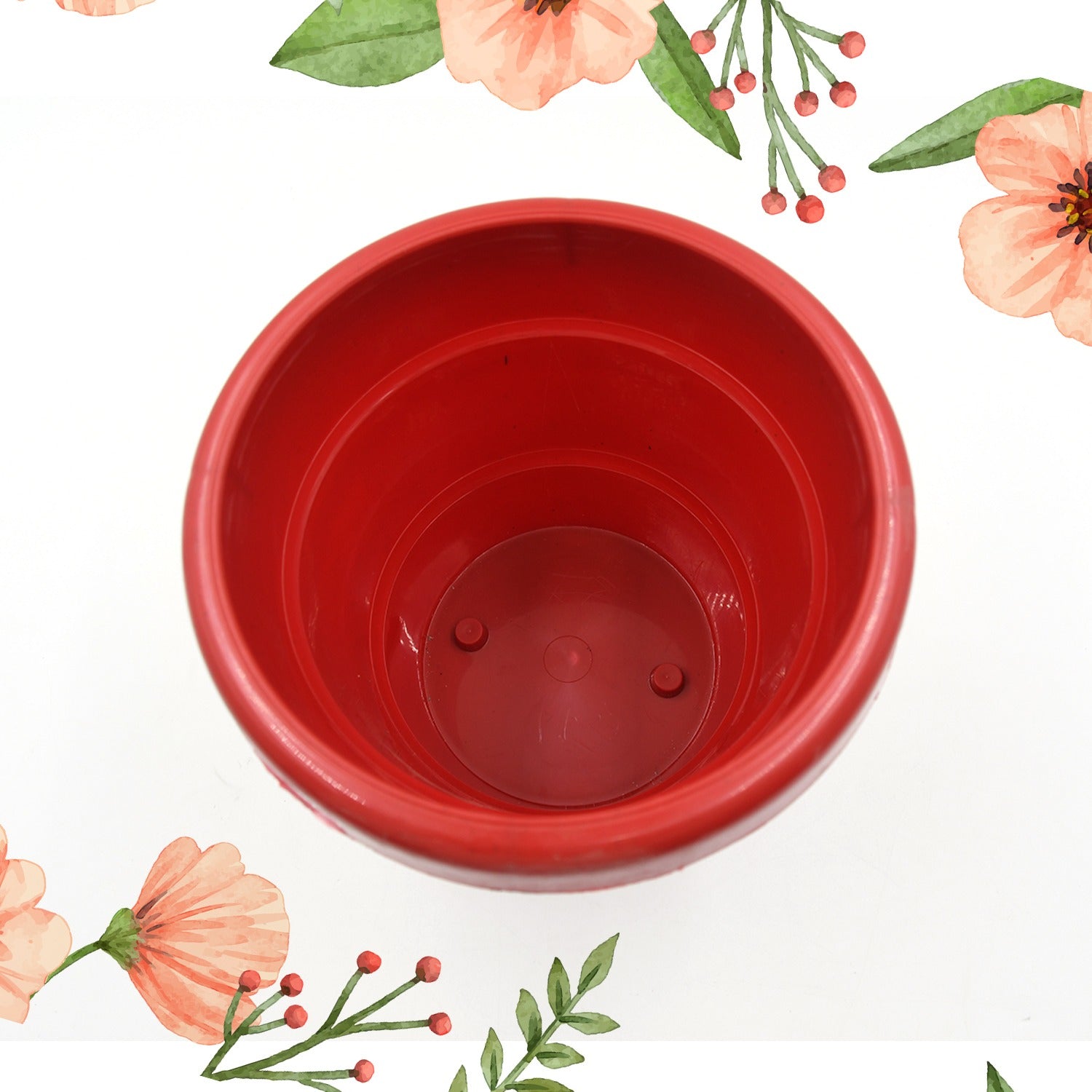 Plastic heavy-duty plant container pot by Wukusy, 13cm indoor and outdoor garden pot for balcony or home decor.