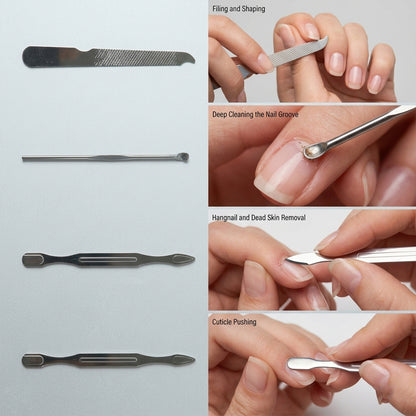 6 In 1 Professional Manicure Pedicure Nail Grooming Kit (1 Set)