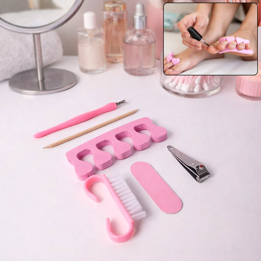 Wukusy 6-in-1 multipurpose manicure and pedicure grooming kit with various tools for nail care and grooming.
