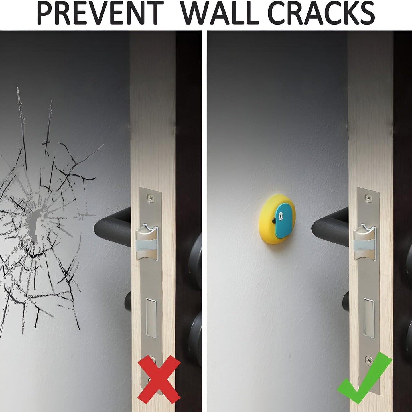 Cute Cartoon  Fruit Design Wall Door Stopper Bumper  (1 Pc Mix Design)