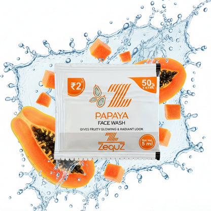 Zequz Papaya Face Wash Sachet (5 Ml  1 Pc)