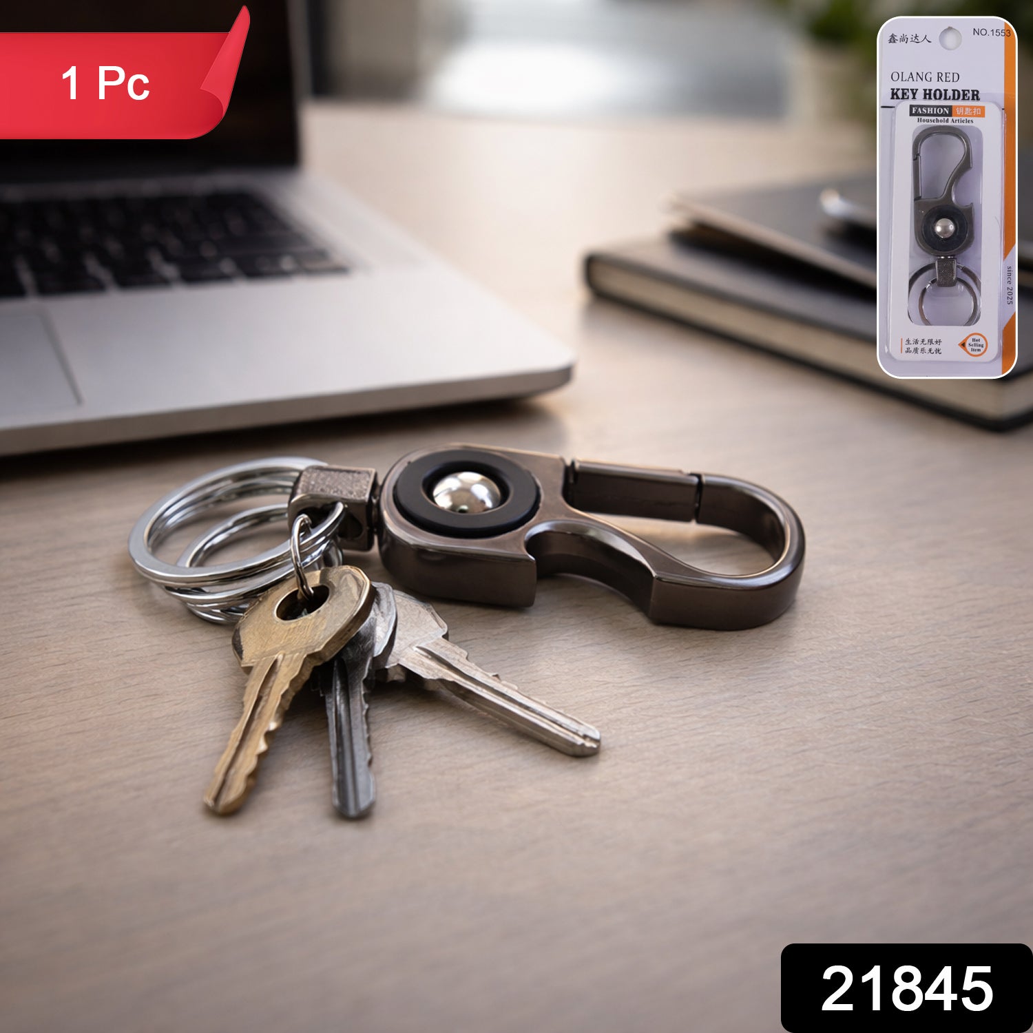 Premium Heavy Duty Metal Key Holder Clip Keychain 1 Pc
